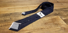 Load image into Gallery viewer, Back of Williams Denim selvedge tie